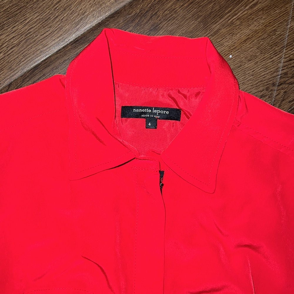 Nanette Lepore Bright Red Midi Dress - Picture 2 of 3